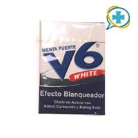 CHICLE V6 WHITE BLANQUEADOR 20 TABLETAS