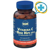 GSN VITAMINA C + ROSE HIPS (100 comp.x 650 mg.)